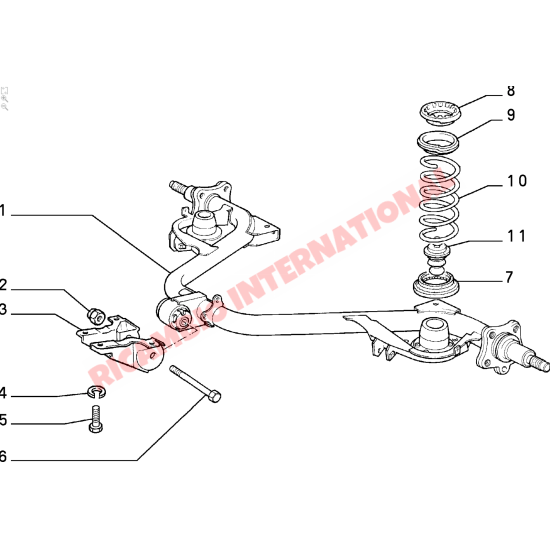 Pair of Rear Coil Springs (2) - Classic Fiat Panda - Suspension and Related Parts