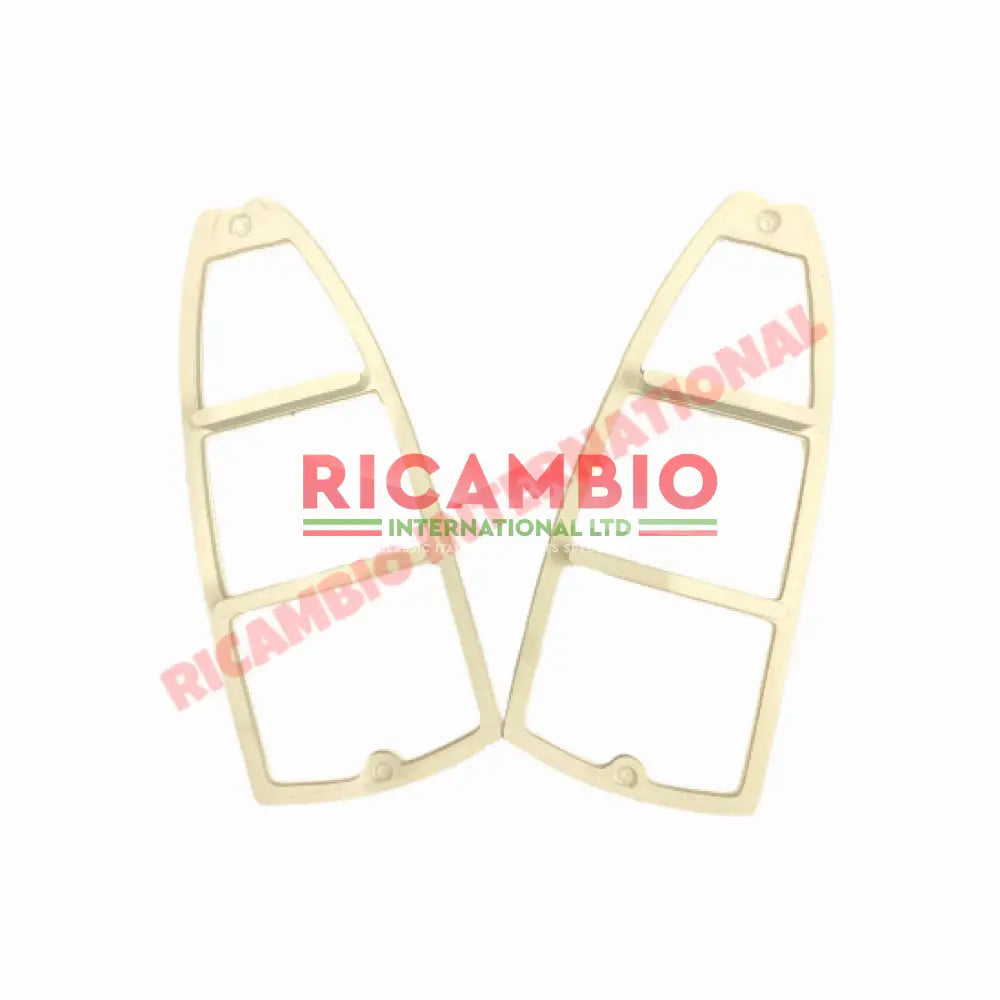 Pair of Rear Lamp Internal Rubber Seal (White) - Autobianchi Bianchina - Lights - Lamps and Lenses