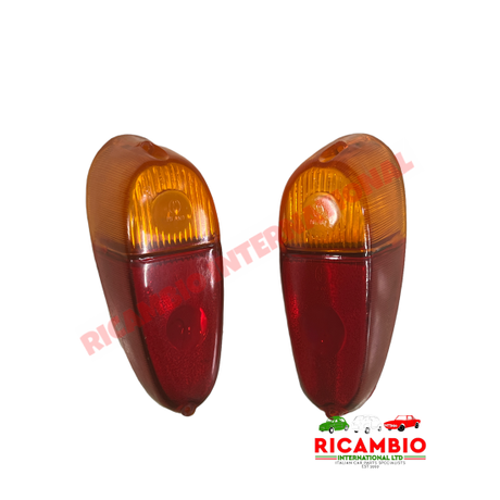 Pair of Rear Lens (2) - Classic Fiat 500 - Lights - Lamps and Lenses