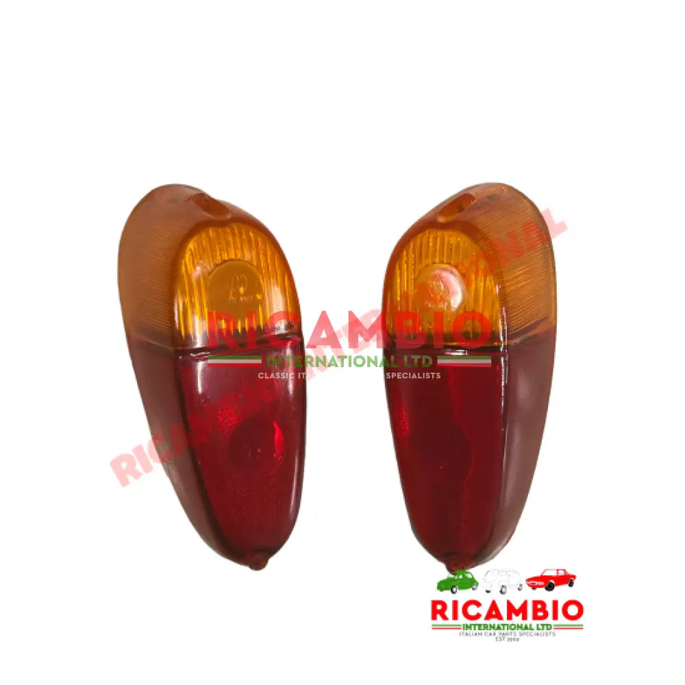 Pair of Rear Lens (2) - Classic Fiat 500 - Lights - Lamps and Lenses