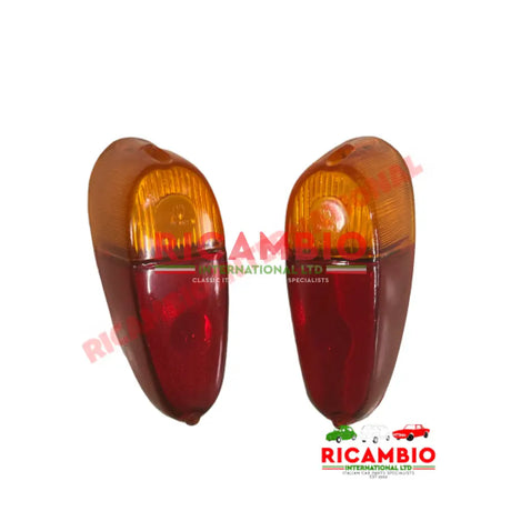 Pair of Rear Lens (2) - Classic Fiat 500 - Lights - Lamps and Lenses