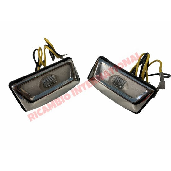 Pair of Rear Number Plate Lamps - Lancia Fulvia S2 & S3 Beta - Lights - Lamps and Lenses