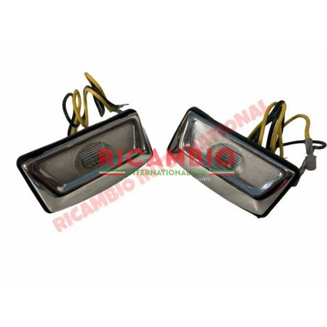 Pair of Rear Number Plate Lamps - Lancia Fulvia S2 & S3 Beta - Lights - Lamps and Lenses