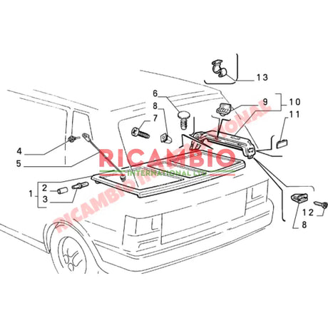 Pair of Rear Parcel Shelf Strap - Fiat Uno - Accessories