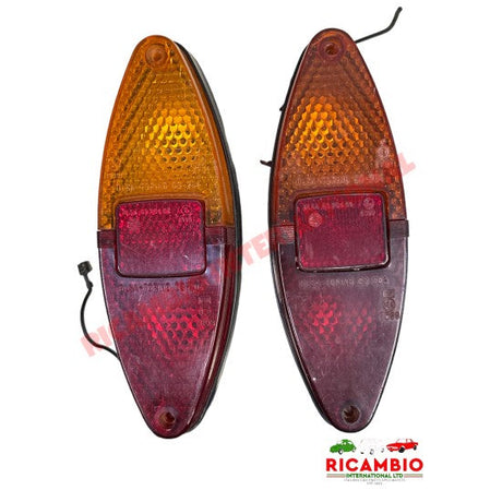 Pair of Second Hand Rear Lamps - Fiat 600T & 850T/900T - Lights - Lamps & Lenses