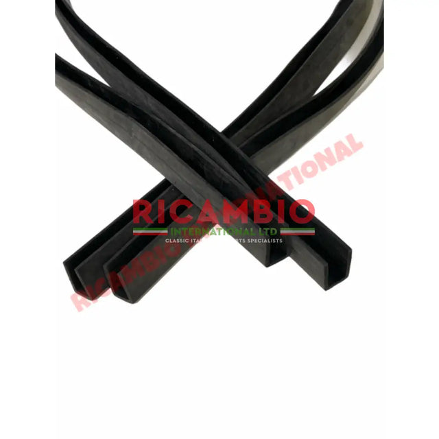 Pair of Sliding Window Channel Seal - Autobianchi Bianchina Transformabile - Window - Seals and Trim