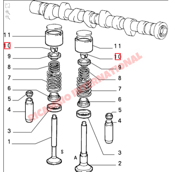 Pair of Valve Collets - Fiat 124 131 X19 Panda Strada Uno Lancia Delta Beta - Engine Parts