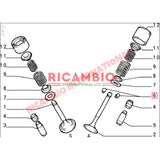 Pair of Valve Collets - Fiat 124 131 X19 Panda Strada Uno Lancia Delta Beta - Engine Parts