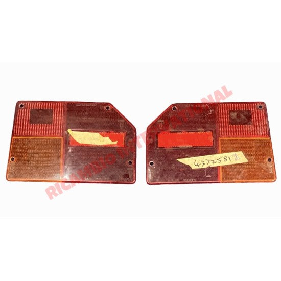 Pair Rear Lamp Lenses - Fiat 128 - Lights - Lamps and Lenses