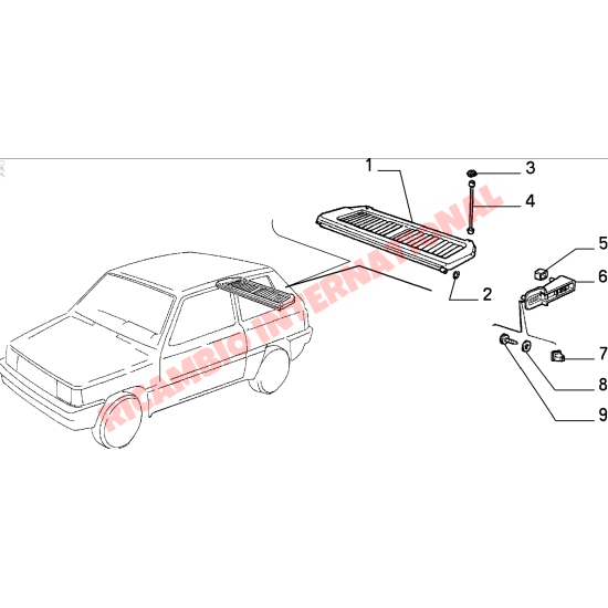 Parcel Shelf Support - Classic Fiat Panda - Accessories & Interior Parts