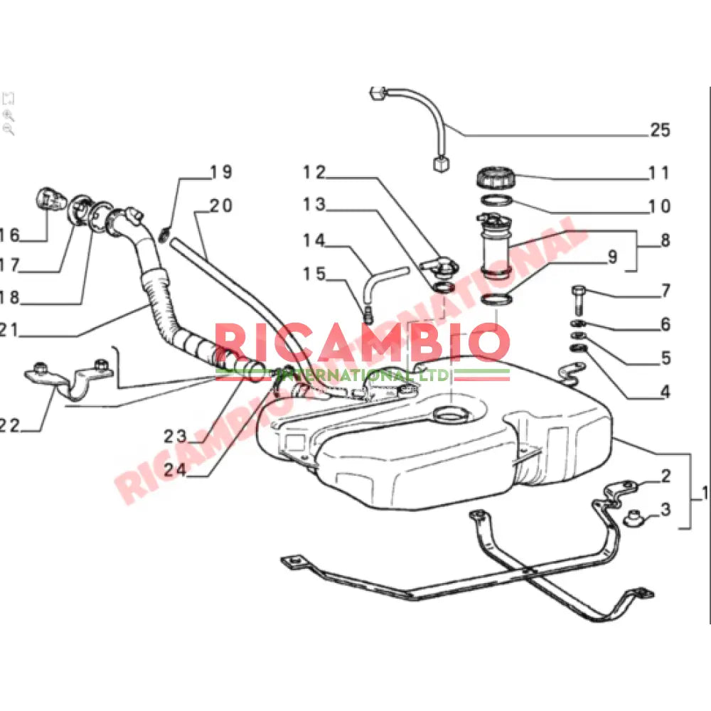 Petrol Fuel Tank Vent - Classic Fiat Panda Uno Y10 - Fuel System