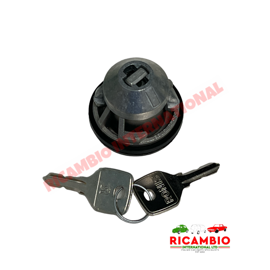 Petrol Locking Cap (Metal Keys) - Fiat 126 Bis Classic Panda Uno Cinquecento Ducato Lancia Y10 Thema - Fuel System