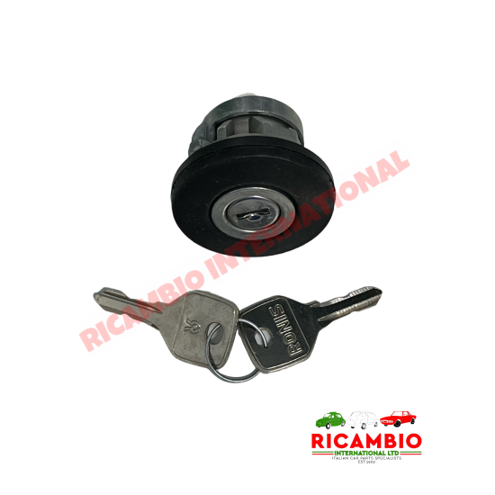 Petrol Locking Cap (Metal Keys) - Fiat 126 Bis Classic Panda Uno Cinquecento Ducato Lancia Y10 Thema - Fuel System