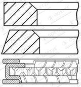 Piston Ring Kit (70mm) *Single Piston* - Classic Fiat Panda,Uno Lancia Y10 - Lancia Y10