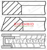 Piston Ring Kit (70mm) *Single Piston* - Classic Fiat Panda,Uno Lancia Y10 - Lancia Y10