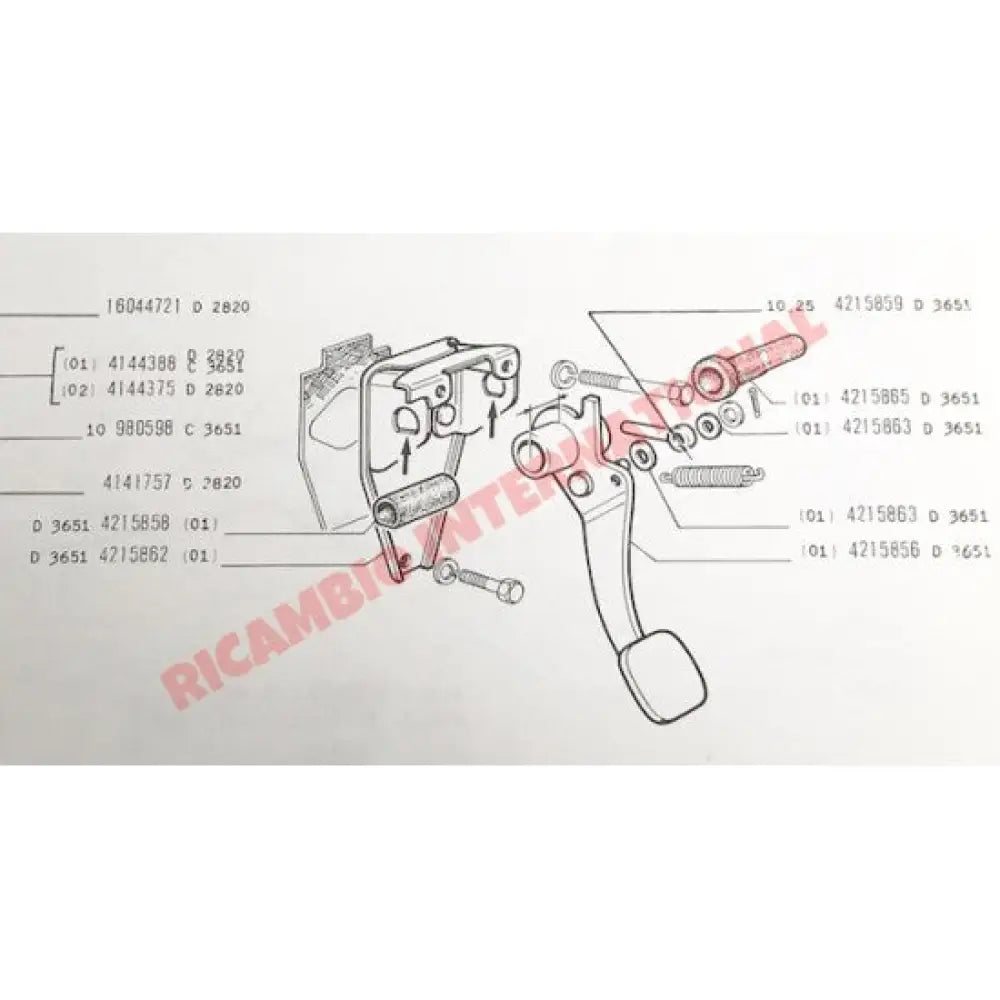 Plastic Pedal Box Bush Kit - Classic Fiat 500 126 - Steering