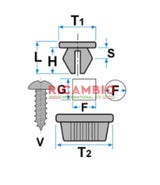 Plastic Screw Insert (2) Fiat & Lancia