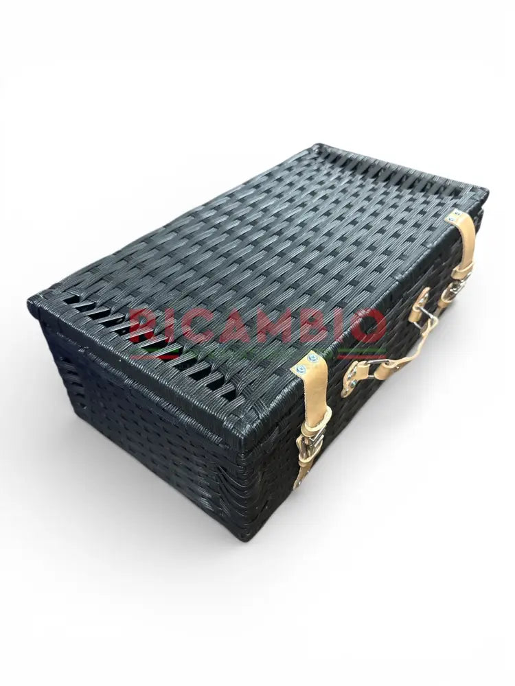 Plastic Wicker Picnic Basket Assorted Colours - Classic Fiat 500 - Black - Classic Fiat 500 Parts & Spares
