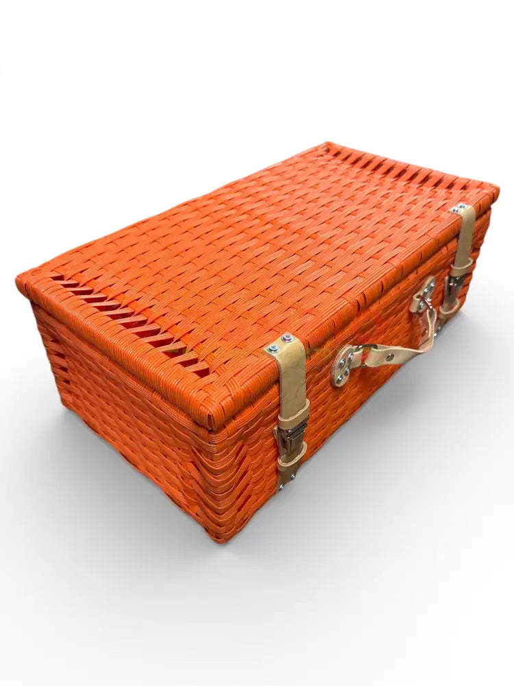 Plastic Wicker Picnic Basket Assorted Colours - Classic Fiat 500 - Orange - Classic Fiat 500 Parts & Spares