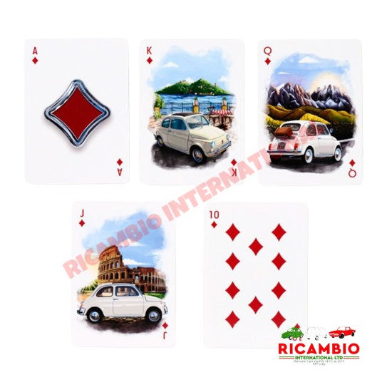PLAYING CARDS FIAT 500 - Toys - Gifts & Novelty Items