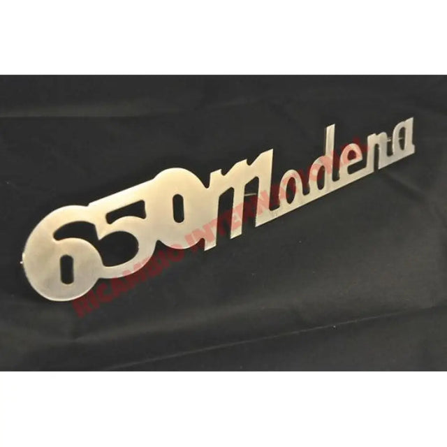 Polished Chrome ’650Modena’ Metal Badge - Classic Fiat 500 Parts & Spares