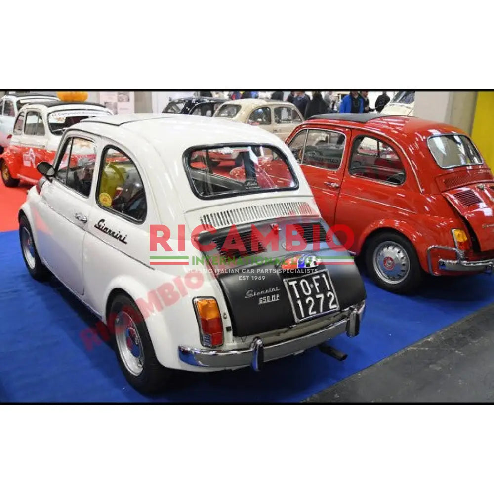 Polished Chrome ’650NP’ Metal Badge & Clips - Classic Fiat 500 Giannini - Giannini Parts