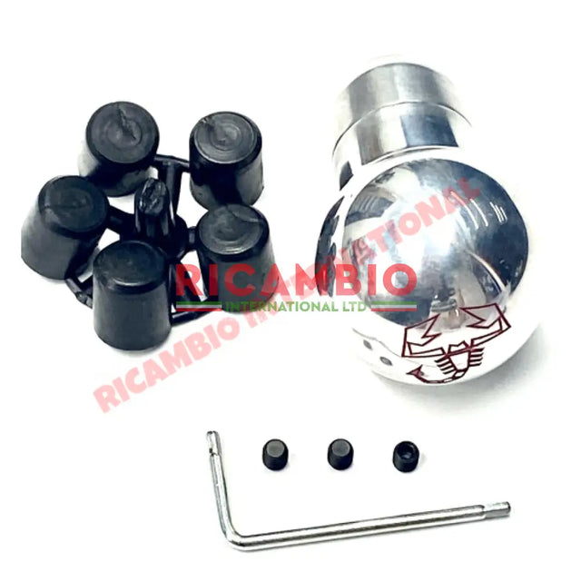 Polished Chrome Abarth Gear Knob - Classic Fiat 500,126,600,850 - Interior Trim