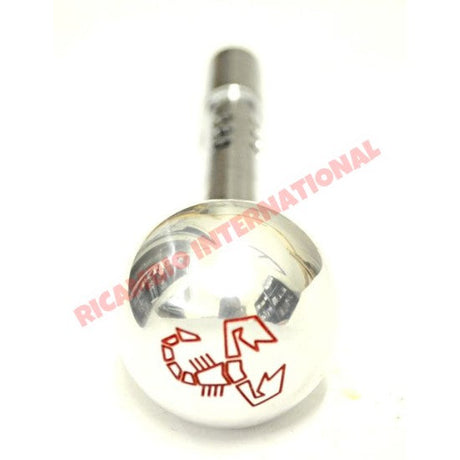 Polished Chrome Abarth Gear Knob & Gear Lever Kit - Classic Fiat 500 126 - Interior Trim