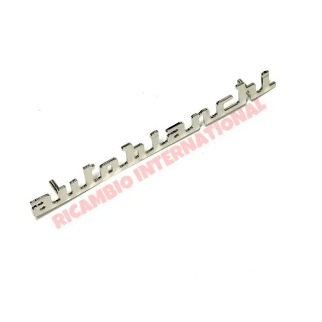 Polished Chrome Autobianchi Badge & Clips - Classic 500 - Badges & Emblems