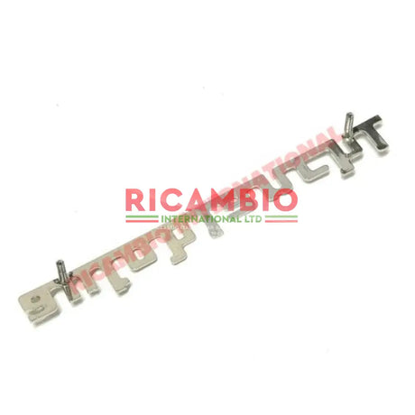 Polished Chrome Autobianchi Badge & Clips - Classic 500 - Badges & Emblems