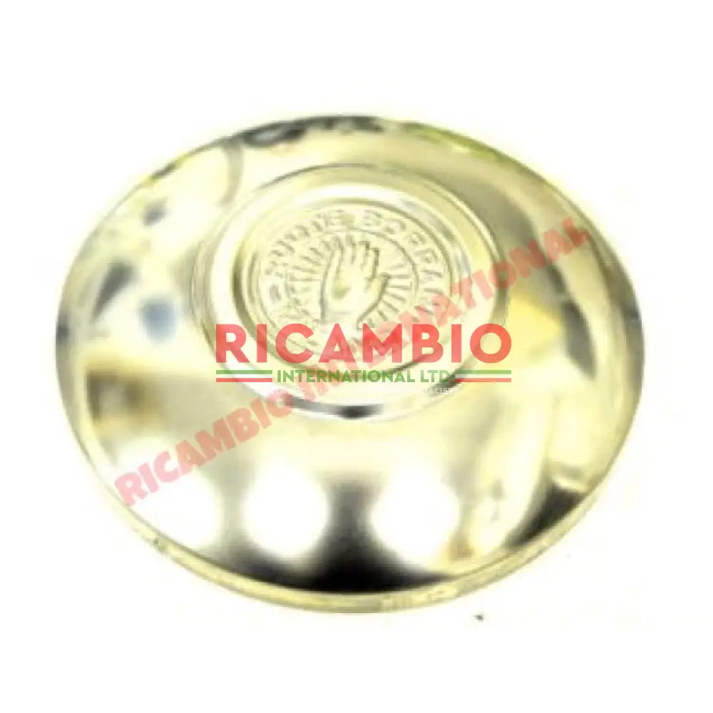 Polished Chrome Borrani Hub Cap - Classic Fiat 500 - Chrome - Aluminium & Exterior Trim Parts