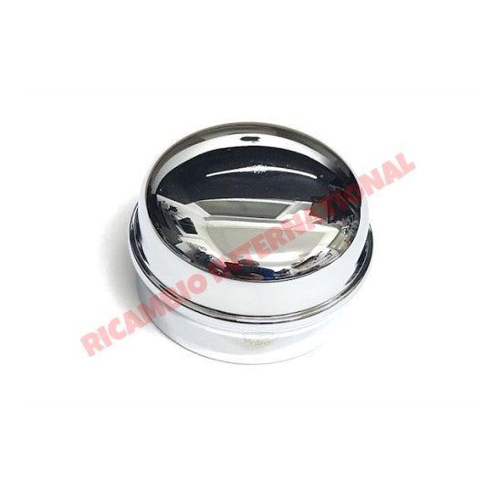 Polished Chrome Front Grease Cap - Classic Fiat 500 126 - Axles - Shafts - Joints and Couplings