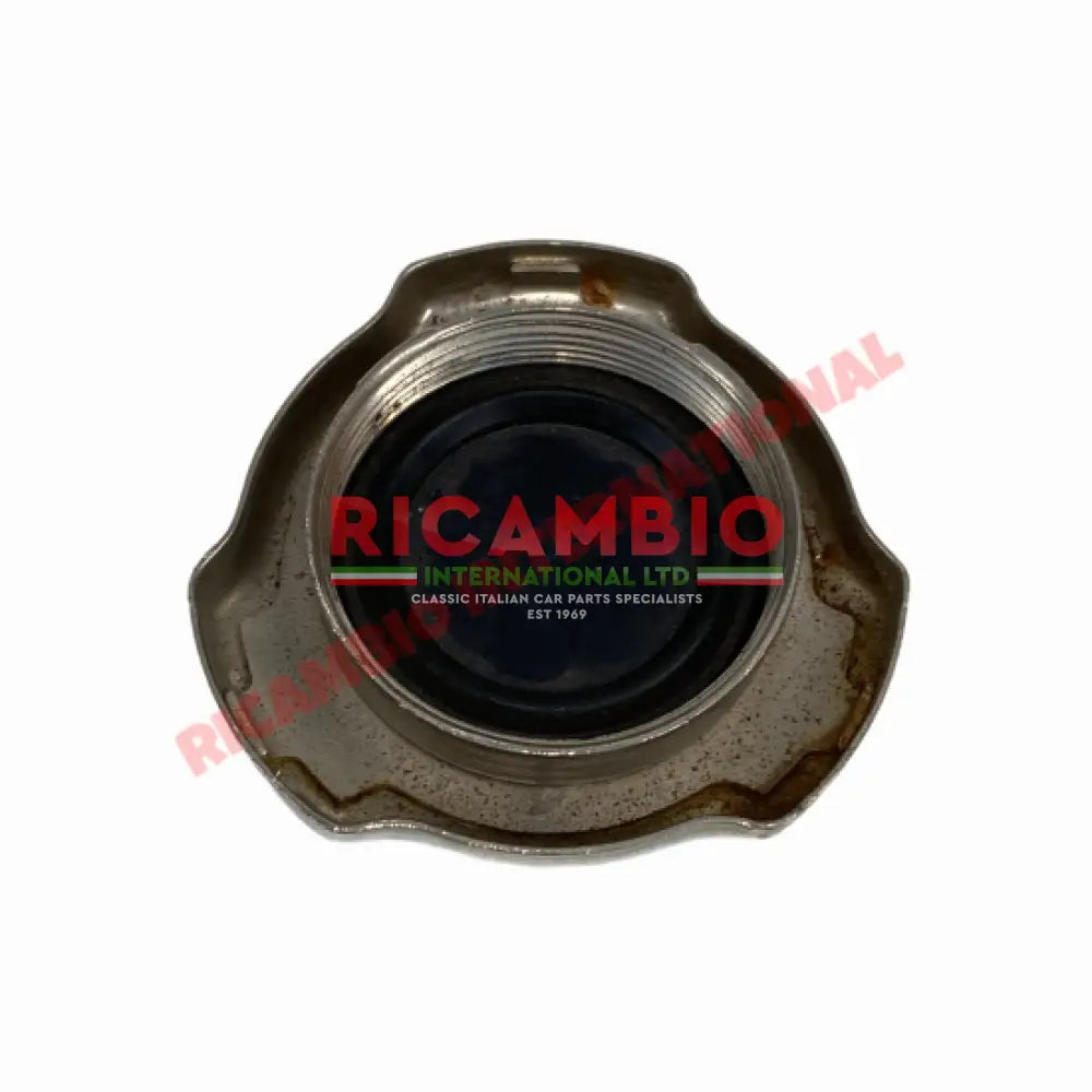 Polished Chrome Petrol Fuel Screw on Cap - Classic Fiat 500 850 X19 - Fuel System