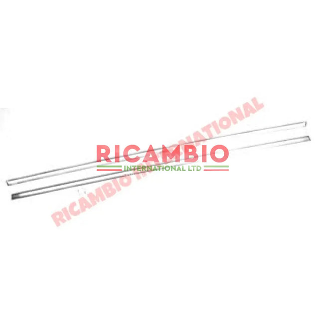Polished Chrome Sill Moulding Trim Kit (2 piece) - Classic Fiat 500 - Chrome - Aluminium & Exterior Trim Parts