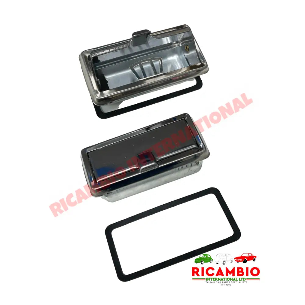 Polished Metal Ashtray - Classic Fiat 500 126 600 - Interior Trim