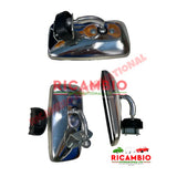 Polished Metal Rectangular Mirror (Clip On) - Classic Fiat 500 126,600,850,900 - Mirrors