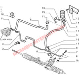 Power Steering Hose - Fiat Coupe - Steering - Shaft & Suspension