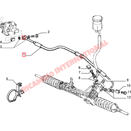 Power Steering Pipe - Fiat Tipo Tempra Lancia Dedra - Tipo & Tempra