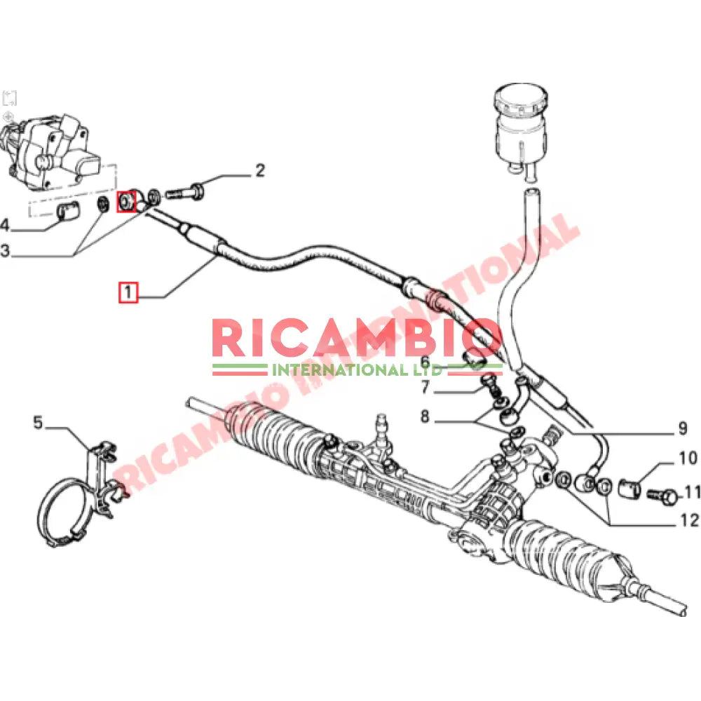 Power Steering Pipe - Fiat Tipo Tempra Lancia Dedra - Tipo & Tempra