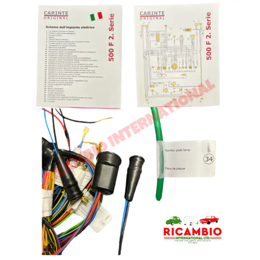 PREMIUM ’ORIGINAL’ Wiring Loom - Classic Fiat 500 F Series 1 all models (from 1965 to 68) - Electrical