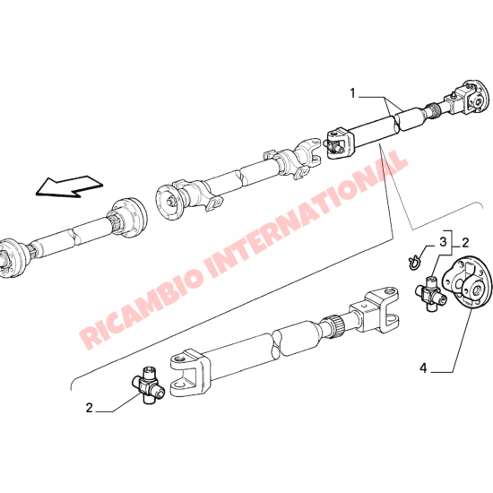 Prop Shaft UJ Bearing - Classic Fiat Panda 4x4 - Axles - Shafts and Joints