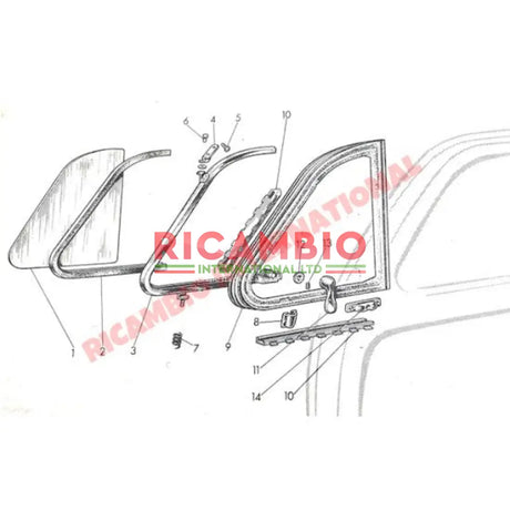 Quarter Light Frame Spring - Classic Fiat 500 - Classic Fiat 500 Parts & Spares