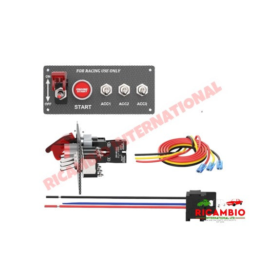 Racing Style Carbon Look Ignition Switch Panel - Ignition and Electrical Items