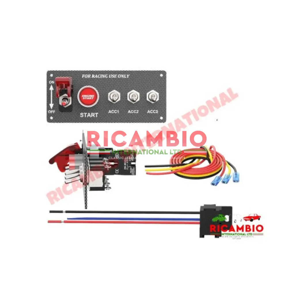 Racing Style Carbon Look Ignition Switch Panel - Ignition and Electrical Items