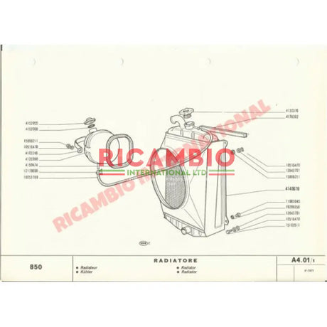 Radiator Cap - Fiat 850 850T 900T/E 124 - Heating & Cooling
