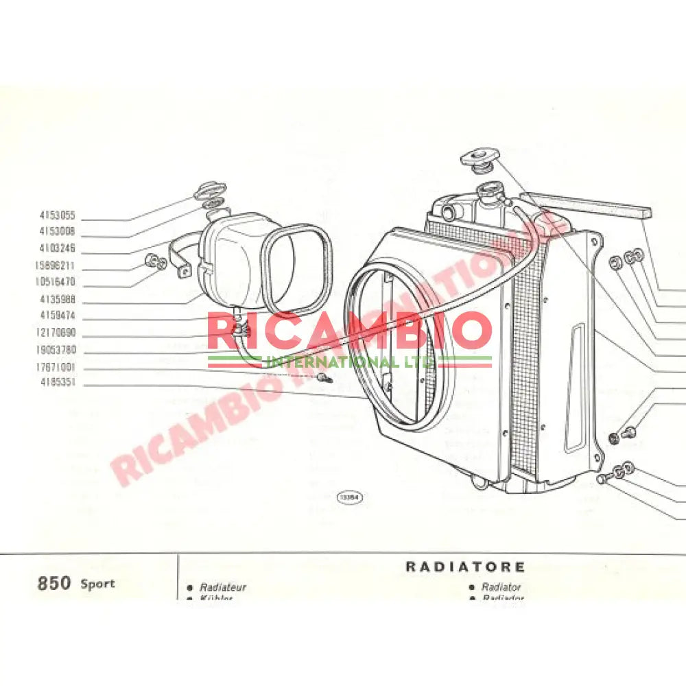 Radiator Expansion Tank & Cap (18mm outlet) - Fiat 850 - Heating and Cooling