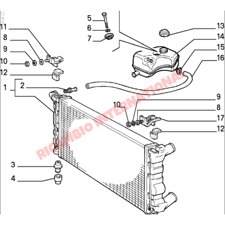 Radiator Expansion Tank - Classic Fiat Panda - Heating and Cooling