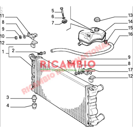 Radiator Expansion Tank - Classic Fiat Panda - Heating and Cooling