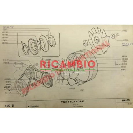 Radiator fan cowling - Fiat 850 900T/E - Heating and Cooling