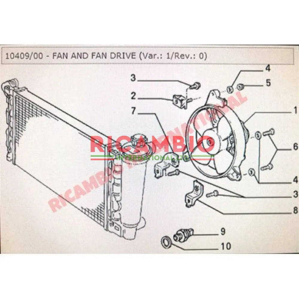 Radiator Fan & Motor Assembly - Classic Fiat Panda Lancia Y10 - Heating and Cooling